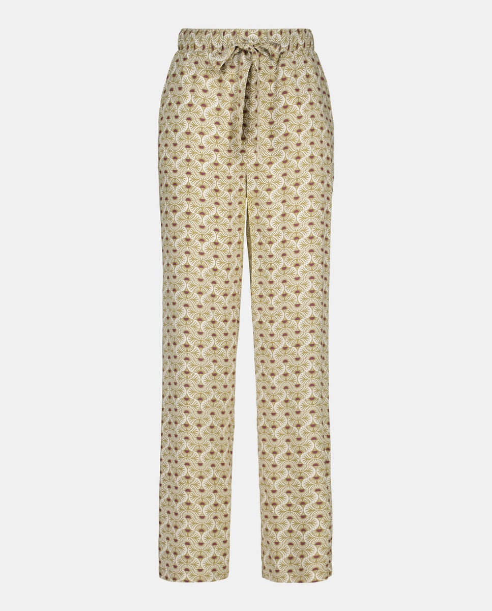 Pantalón estampado de mujer Kaki-4