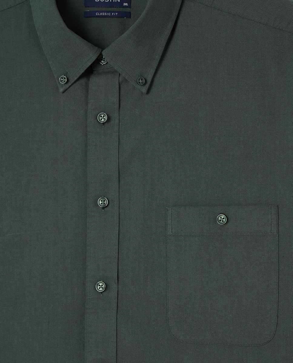 Camisa Tamanhos Grandes Classic Fit Verde-escuro-5