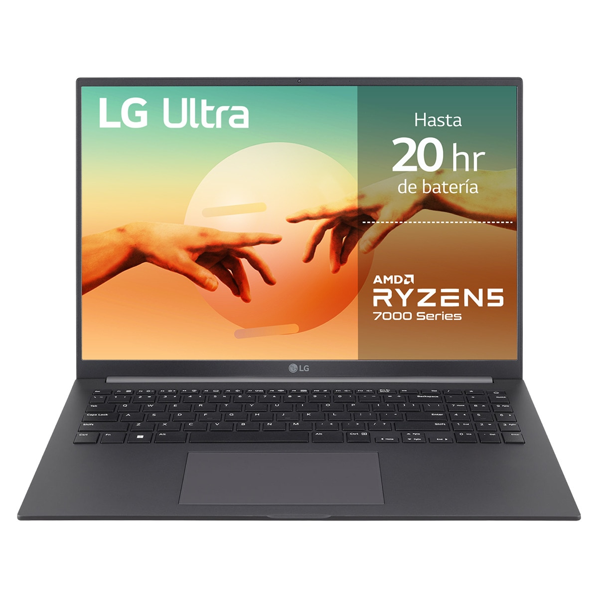 Portátil LG ULTRA 16U70R, Ryzen 5-7530U, 16GB, 512GB SSD, 16", W11 Gris carbón-1