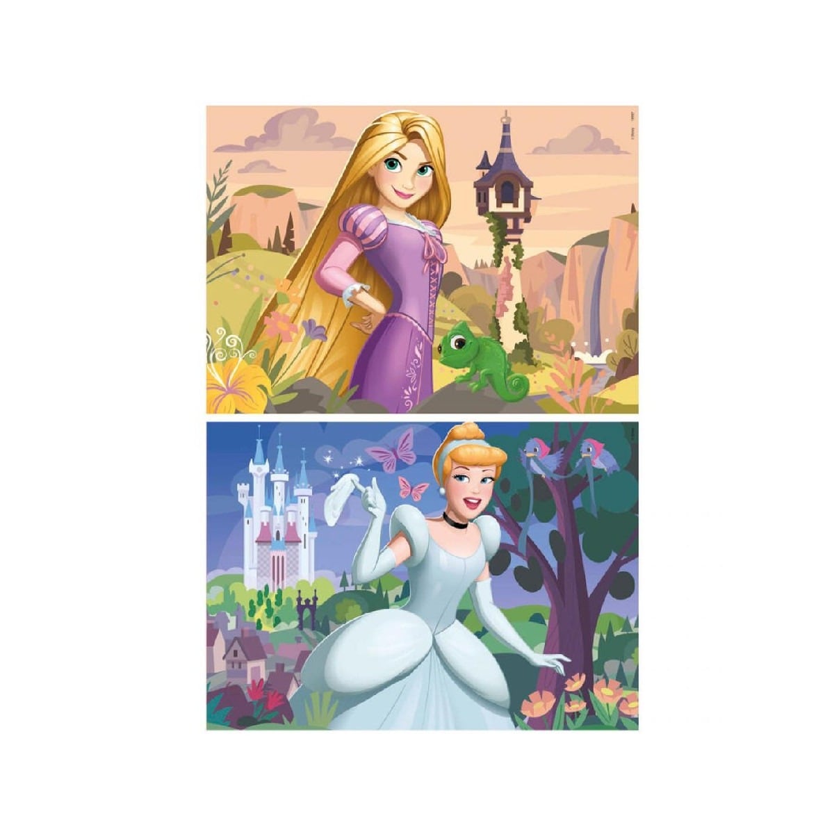 Puzzle Rapunzel + Cinderela Princesas Disney 2x48 Peças 2