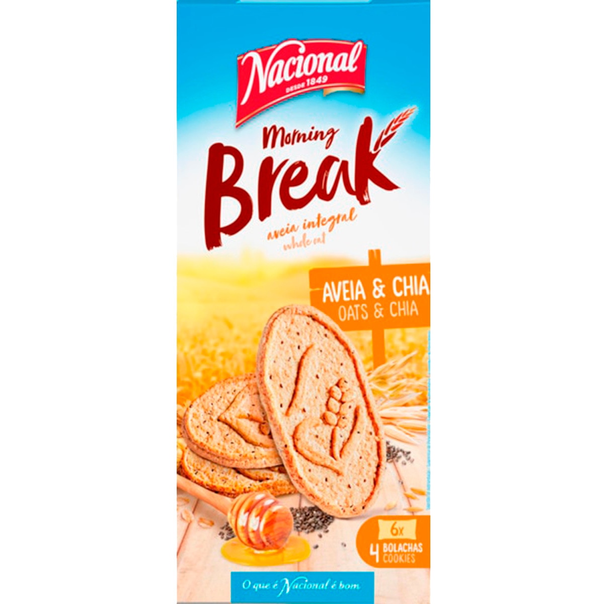 Bolachas de Aveia e Chia embalagem 300 g