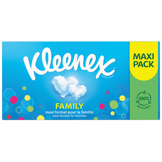 Lenços  Family Pack embalagem 128 unidades - Kleenex