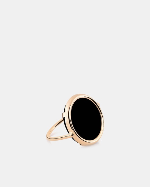 Imagen 0 de Anillo Disc Rings de oro y ónix negro