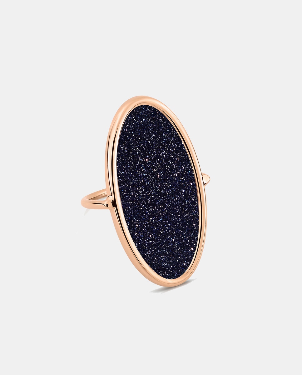 Anillo Ellipses & Seq. de oro y arenisca azul Azul-1