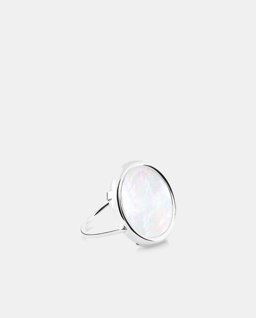 Imagen 0 de Anillo Disc Rings de oro y madreperla blanca