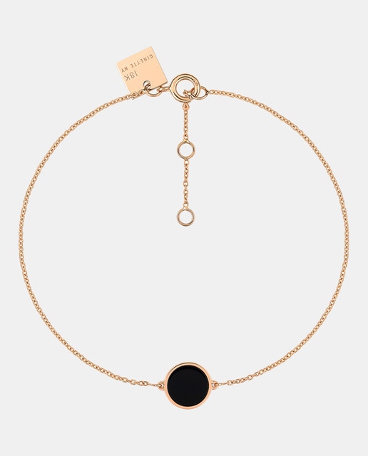 Imagen 0 de Pulsera Straws de oro y ónix negro