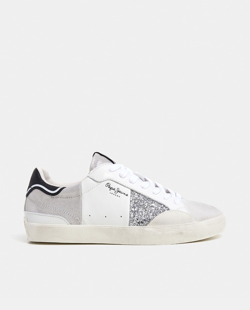 Imagem 0 de Sapatilhas Desportivas Lane Silver com Detalhes de Glitter - Prateado