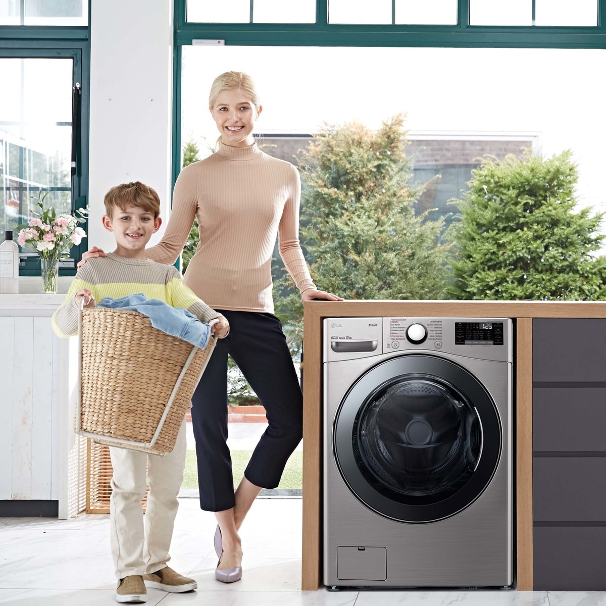 Lavadora LG 17 kg / 1.100 rpm  - F1P1CY2T Inox-11