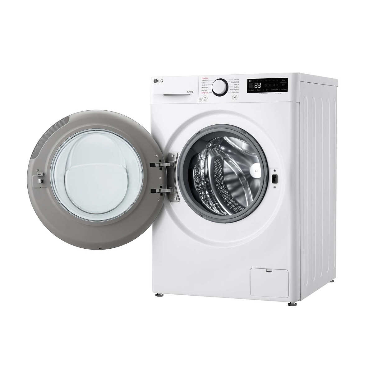 Lavadora secadora LG 10 kg lavado,  6 kg secado,  1.400 rpm, inteligencia artificial - F4DR6010A1W Blanco-9