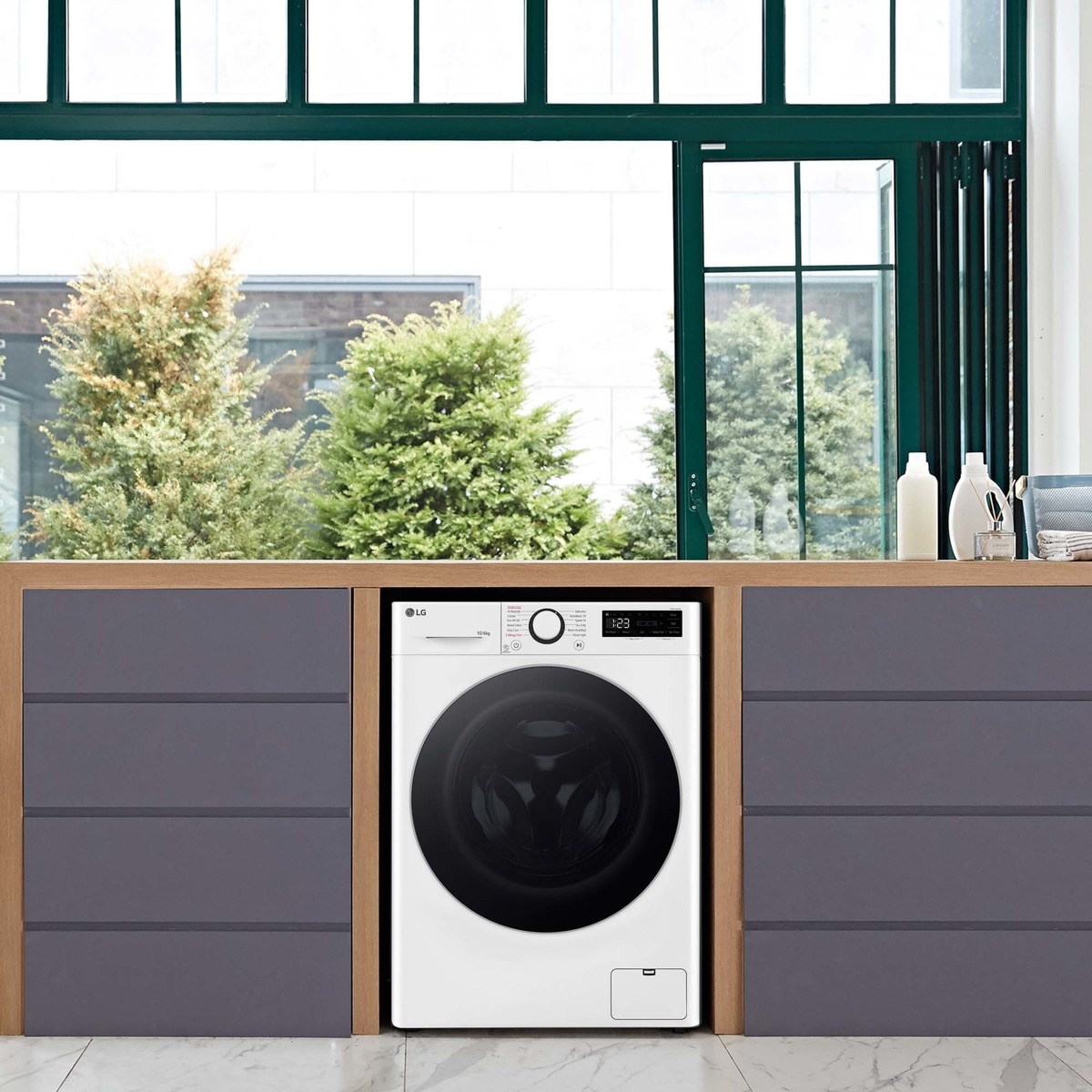 Lavadora secadora LG 10 kg lavado,  6 kg secado,  1.400 rpm, inteligencia artificial - F4DR6010A1W Blanco-11