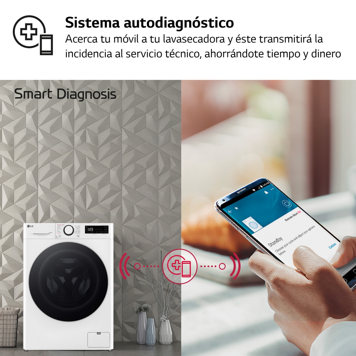 Lavadora secadora LG 9 kg lavado, 5 kg secado,  1200 rpm, inteligencia artificial - F2DR5S09A1W Blanco-9