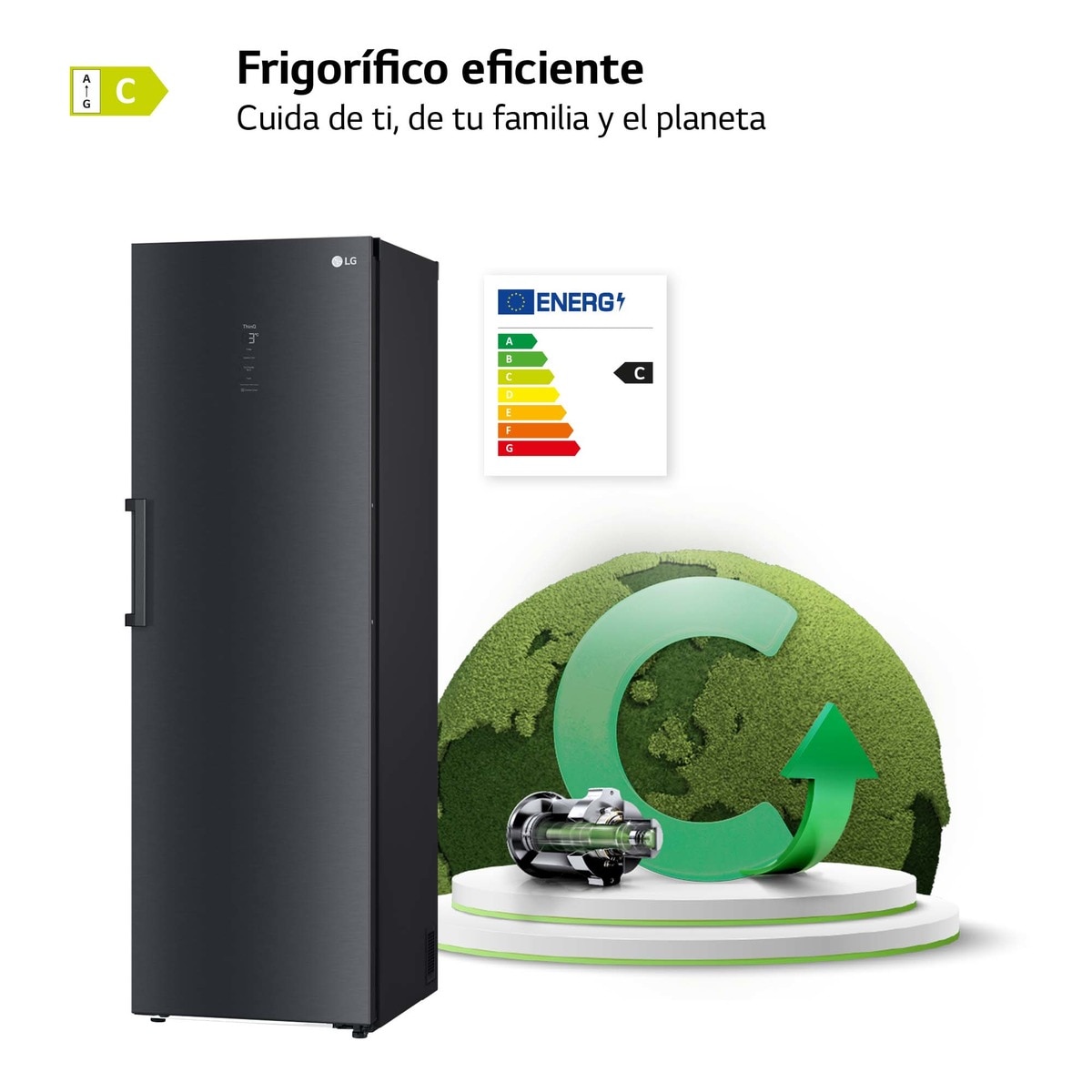 Frigorifico 1 puerta LG Door Cooling, No Frost - GLM71MCCSX Negro-7