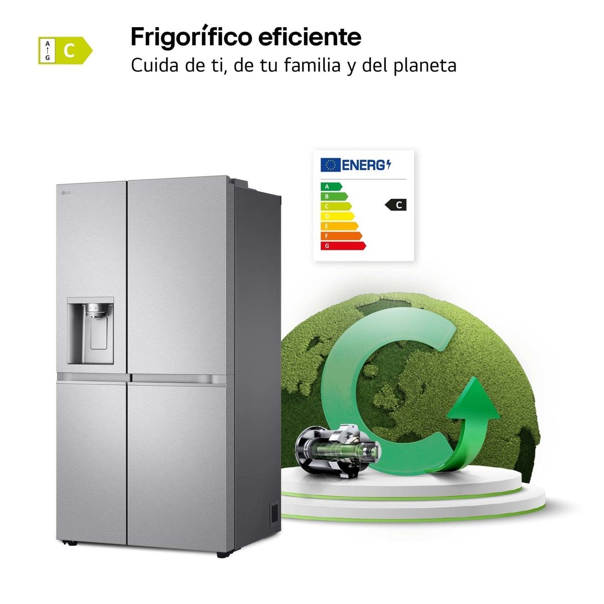 Frigorífico Americano LG GSLE91MBAC No Frost, Door Cooling, com Dispensador e de 179 cm - Prime Silver Silver-5