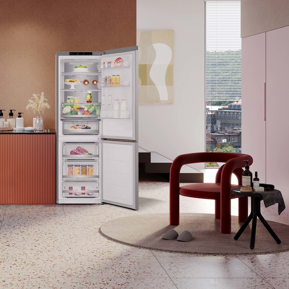 Frigorífico Combinado LG GBV7180CPY Total No Frost, Door Cooling+ e de 186 cm - Inox Inox anti marcas-14