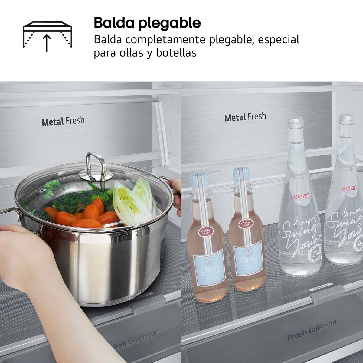 Frigorífico Combinado LG GBV7180CPY Total No Frost, Door Cooling+ e de 186 cm - Inox Inox anti marcas-9