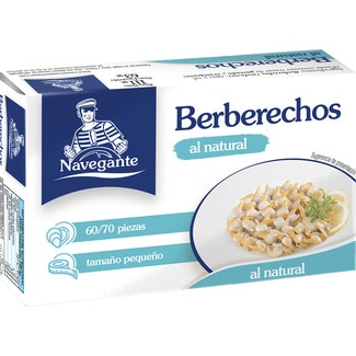 berberechos al natural 60-70 piezas lata 63 g neto escurrido - Navegante