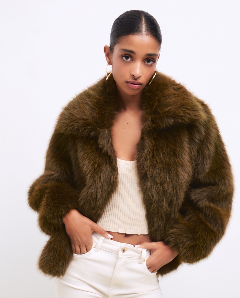 Chaqueta Vison Chaqueta Marron El Corte Ingles Chaquetón Abrigo - Main Image