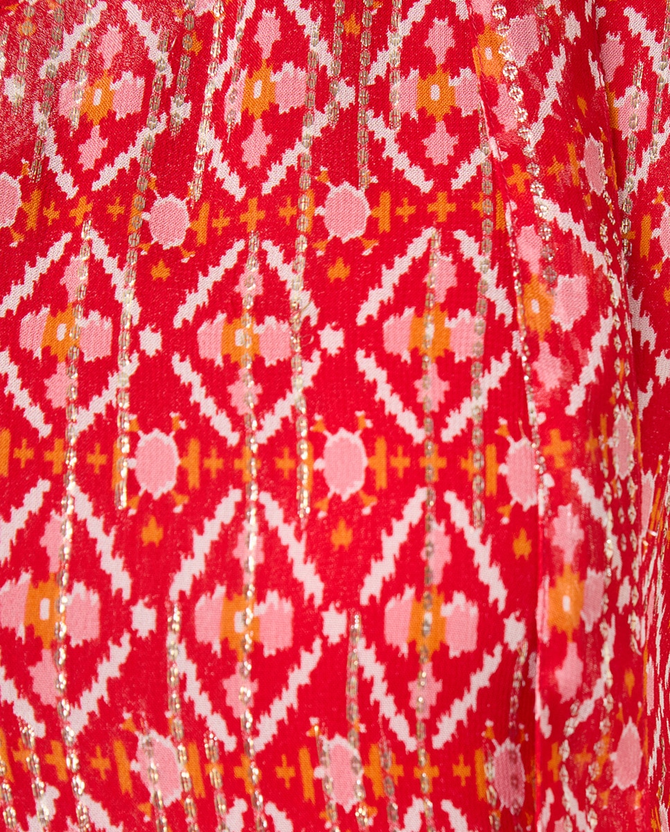 Vestido comprido assimétrico 600 Vermelho-5