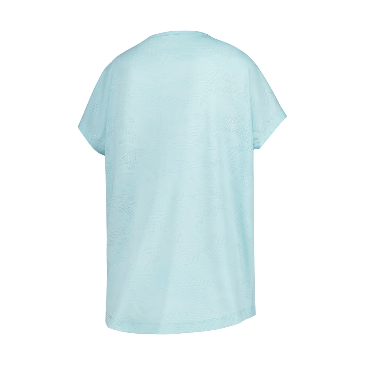 T-shirt de Training de Mulher com Jacquard e Manga Curta 400 Azul-5