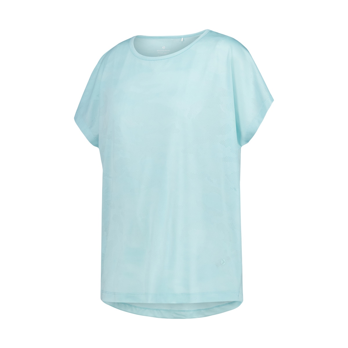 T-shirt de Training de Mulher com Jacquard e Manga Curta 400 Azul-4