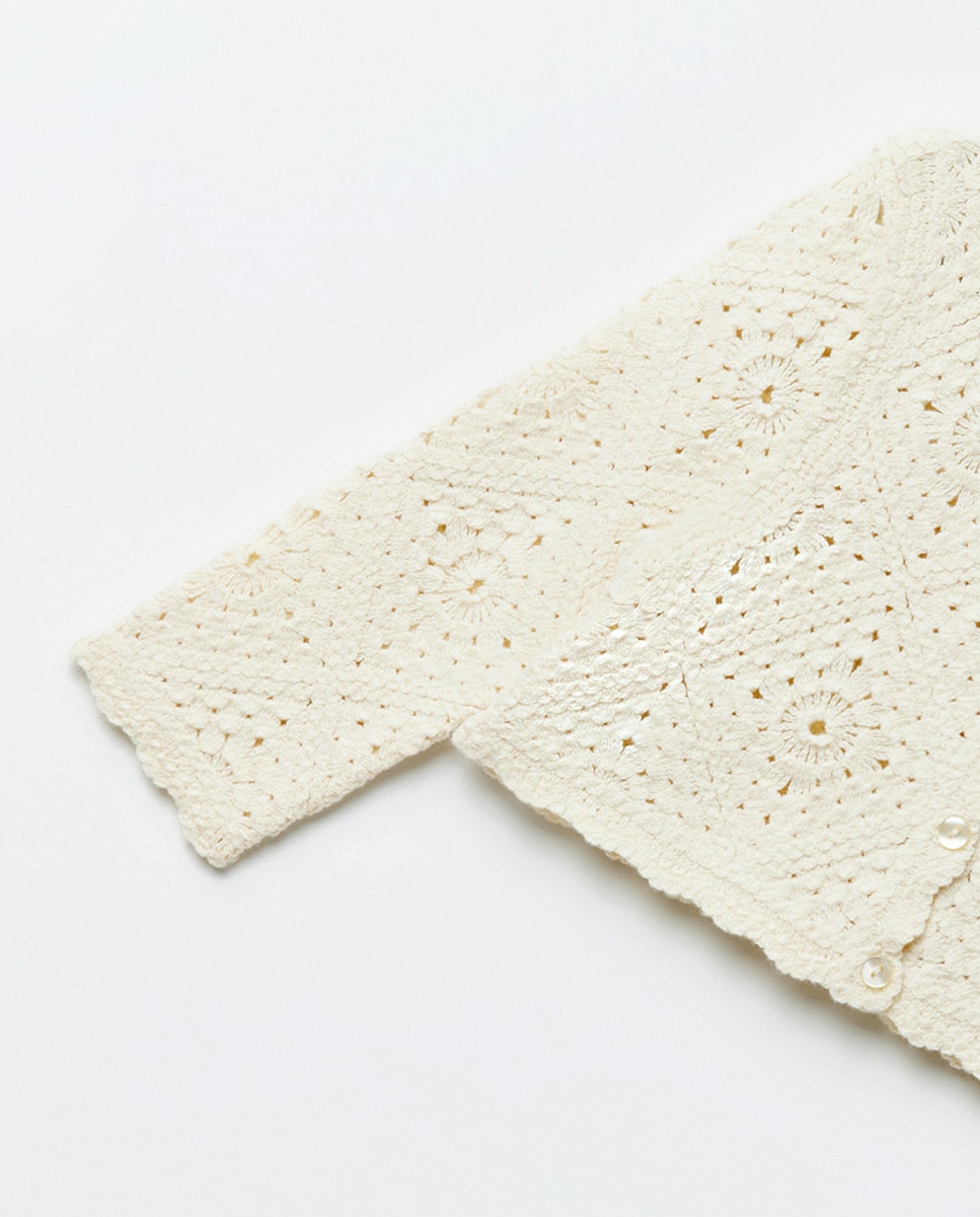 Casaco de Crochet Cru-3