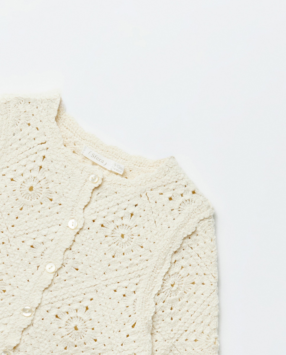 Casaco de Crochet Cru-2