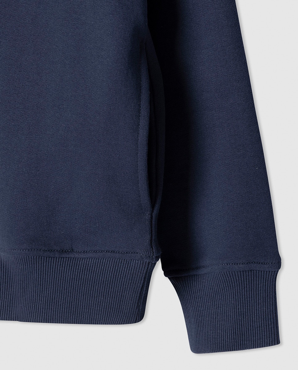 Sweatshirt com Capuz de Criança Clag Hoodie Jr Azul-marinho-4