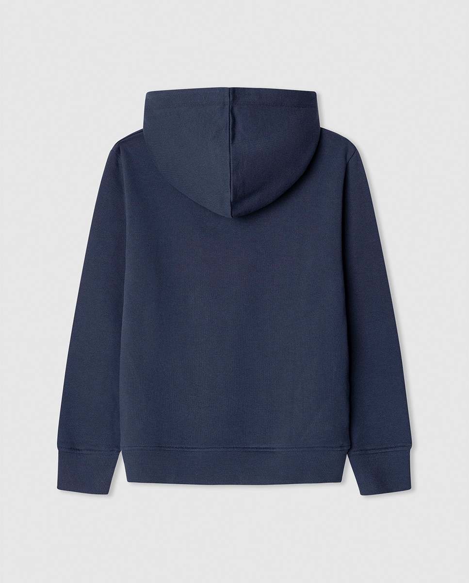 Sweatshirt com Capuz de Criança Clag Hoodie Jr Azul-marinho-2