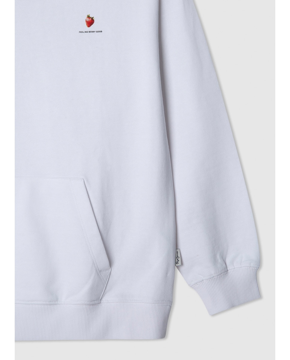 Sweatshirt com Capuz Carol Branco-4
