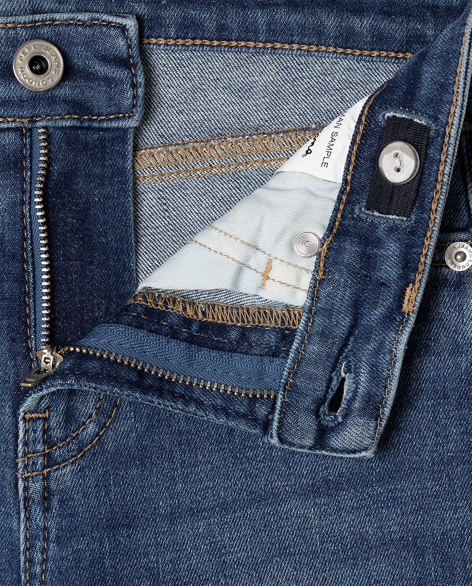 Jeans Slim Fit Flare Hw Azul-índigo-3