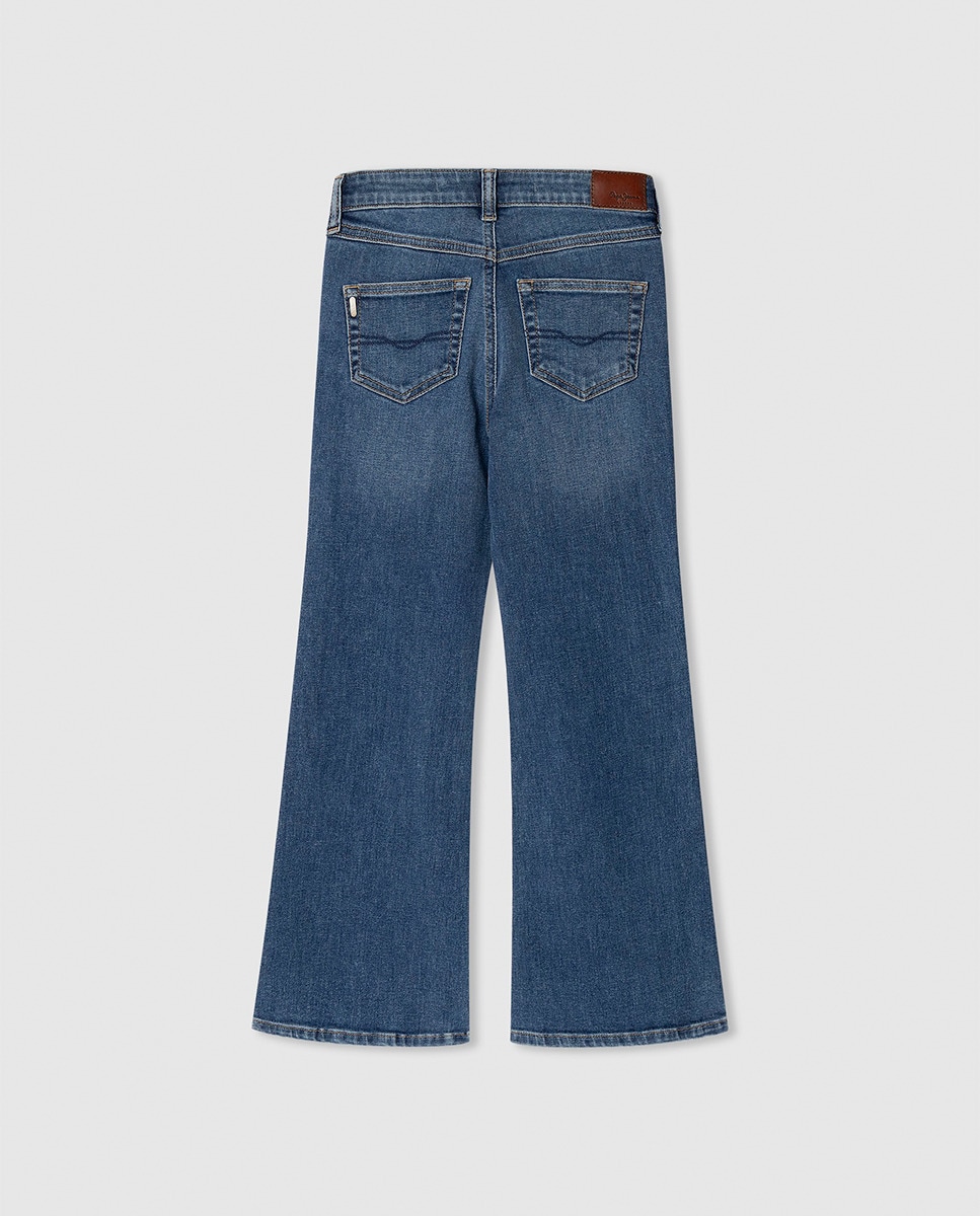 Jeans Slim Fit Flare Hw Azul-índigo-2