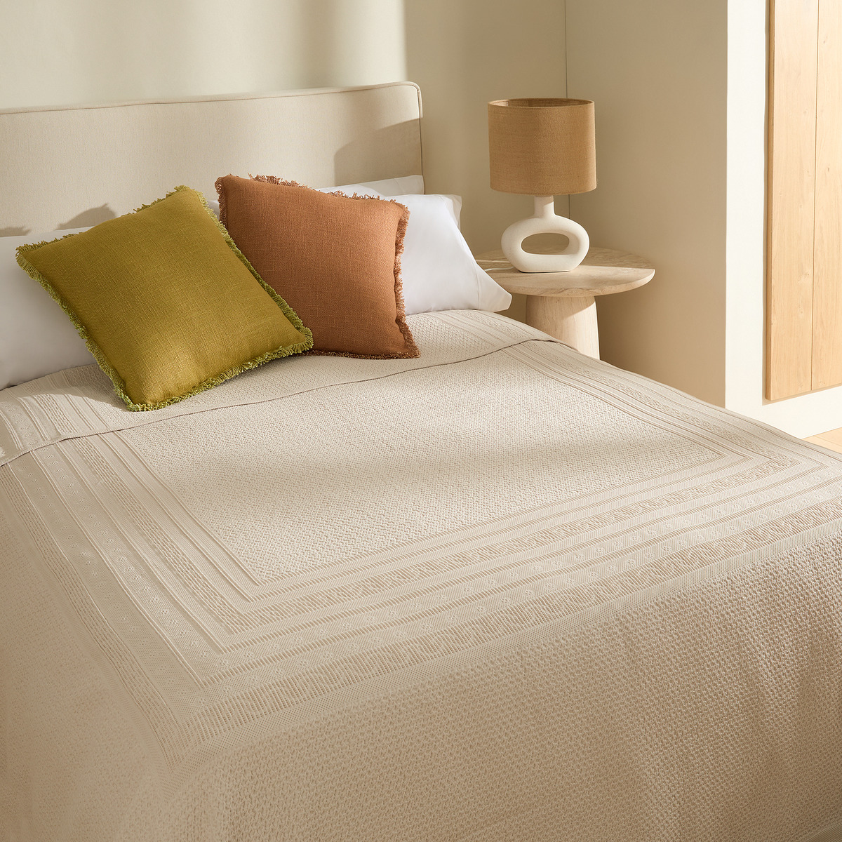 Colcha algodón Bruni El Corte Inglés Beige-1