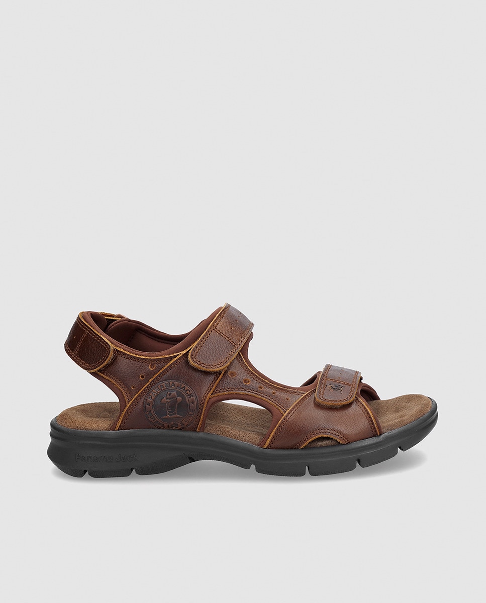 Imagem 0 de Sandálias em pele Waterproof castanhas