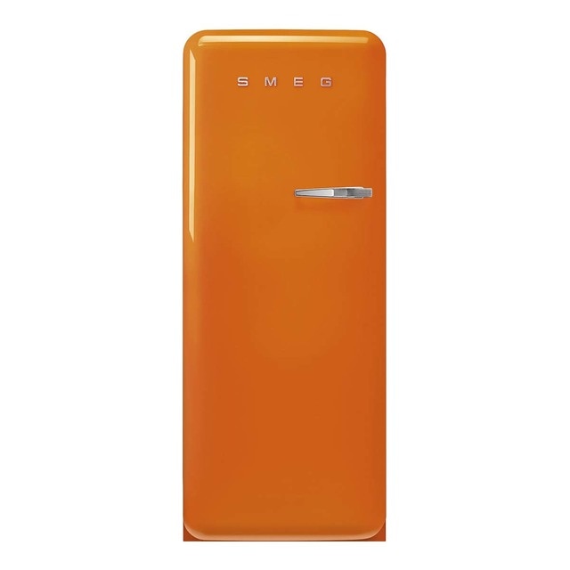 Imagem 0 de Frigorífico de 1 Porta Smeg Anni 50 FAB28LOR5 Ventilado e Estático com Dobradiças à Esquerda e de 153 cm - Laranja Polido