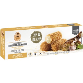croquetas de pollo campero para freidora de aire y horno sin gluten 8 unidades estuche 240 g - La Cocina De Senen