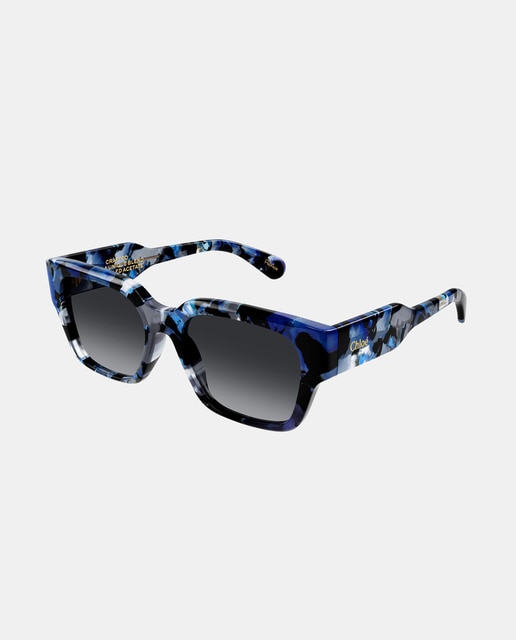 Imagen 0 de Gafas de sol de mujer rectangulares lente degradada en acetato reciclado en azul