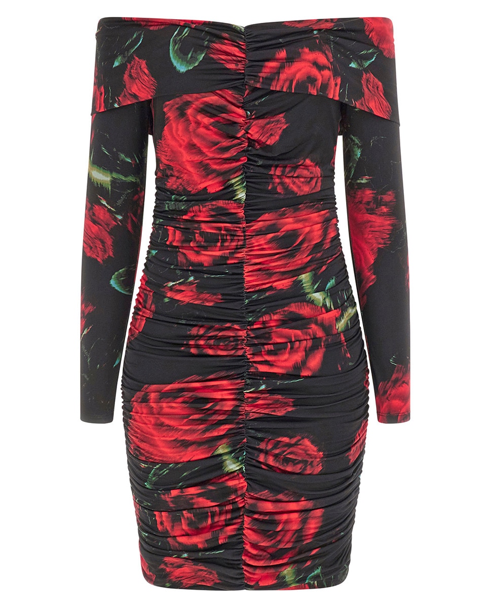 Vestido curto estampado Multicolor-4