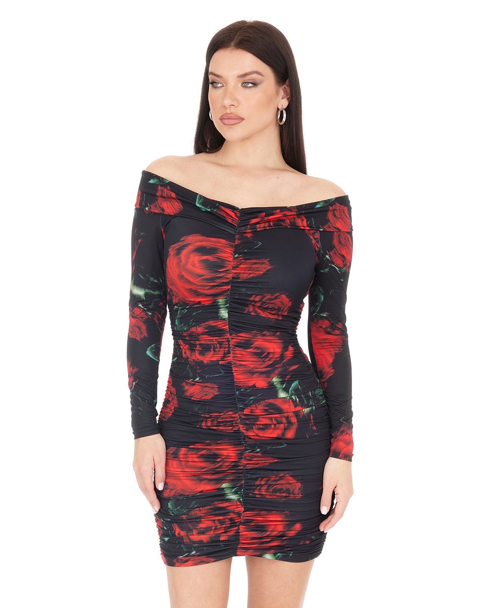 Vestido curto estampado Multicolor-2