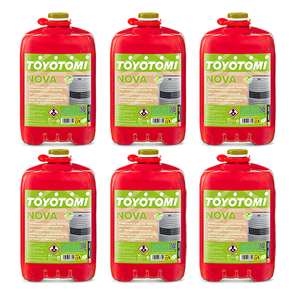 Pack 6 Bidones Parafina Toyotomi Nova 20 l 1