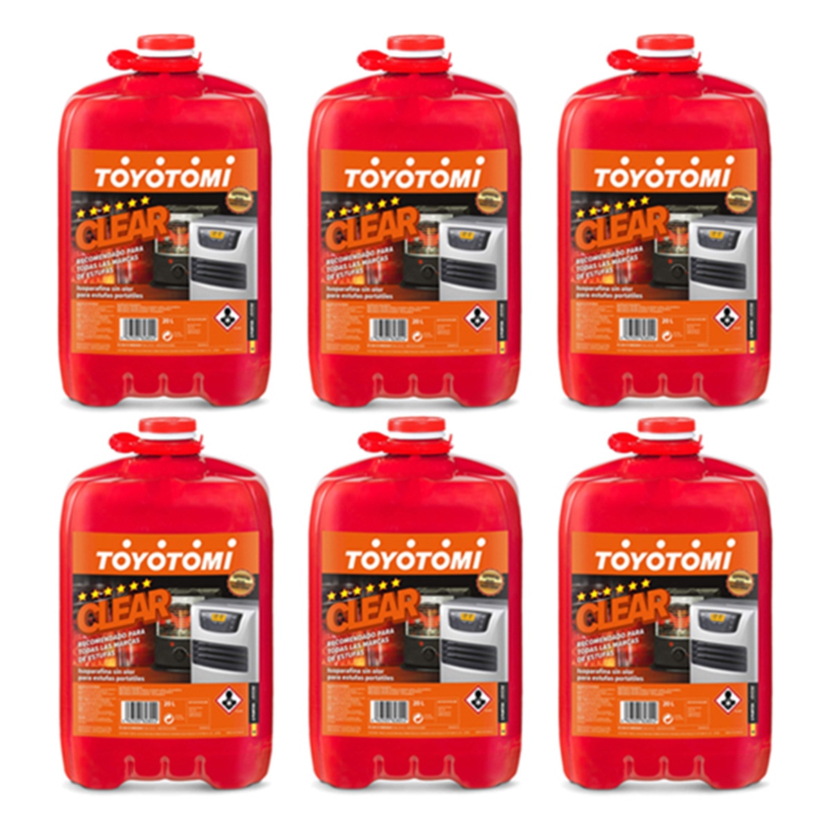 Pack 6 Bidones Parafina Toyotomi Clear 20 l 1