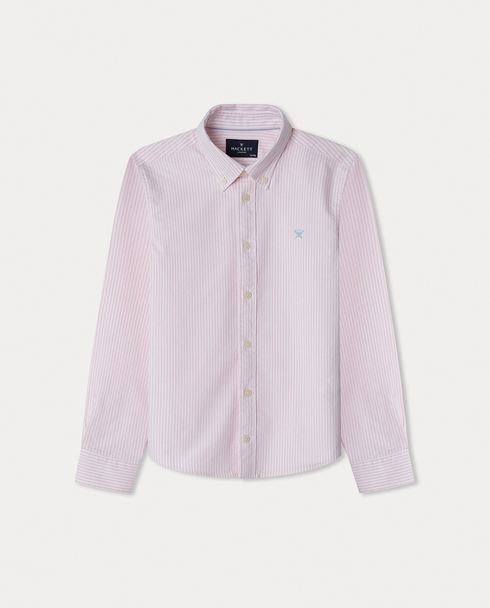 Camisa Oxford Stripe Coral-5