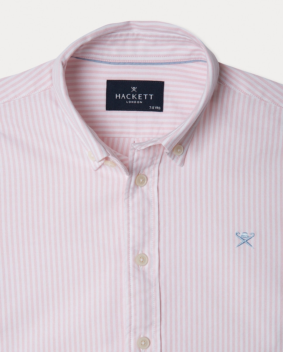 Camisa Oxford Stripe Coral-7