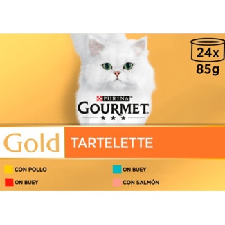 Gourmet Gold Alimento Húmido para Gato Tartelette Sortido Pack 24x85g - Purina