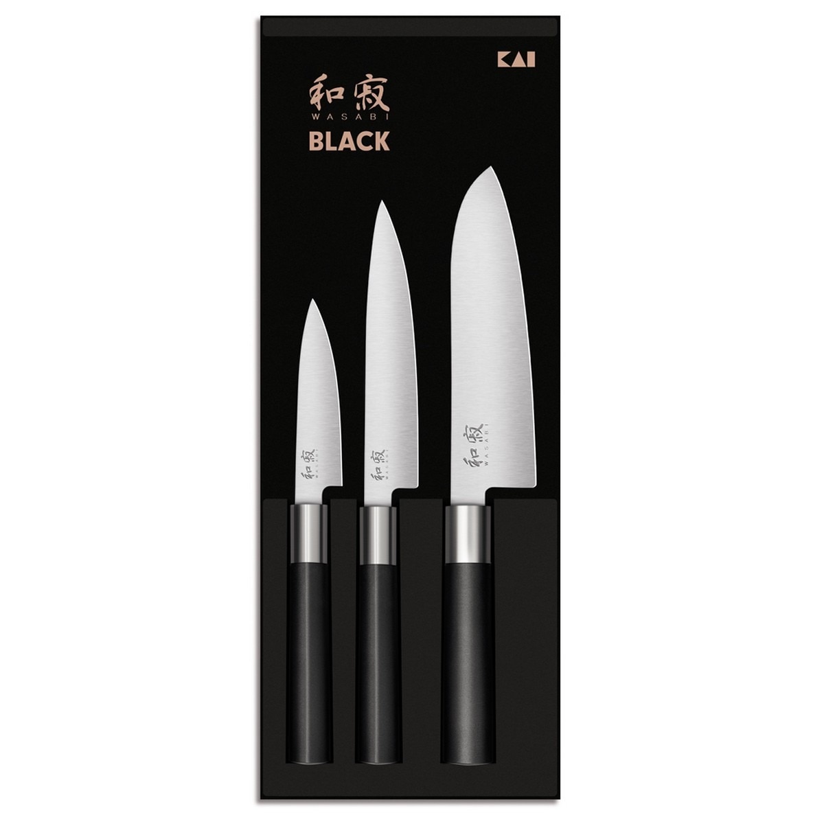 Imagem 0 de Conjunto de 3 Facas Wasabi Black
