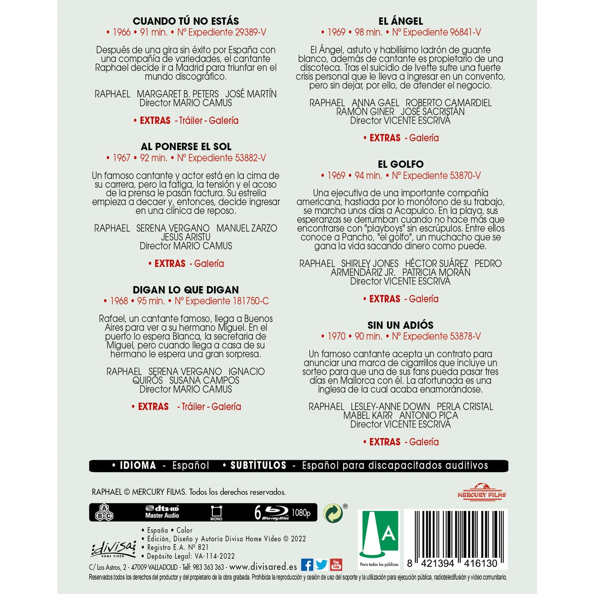 Raphael: Colección 6 Películas (Blu-Ray) 2