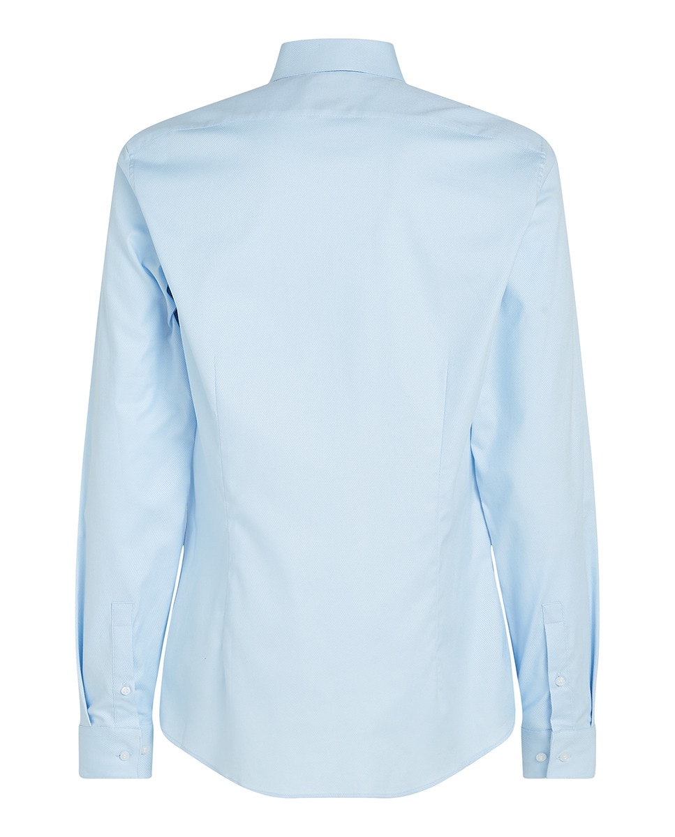 Camisa Formal com Mini Estrutura Azul-claro-5