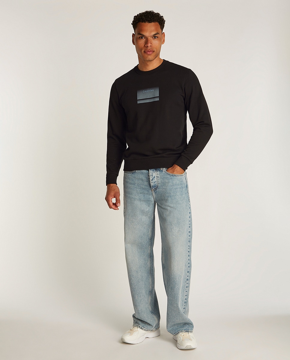 Sweatshirt com Logótipo em Degradé Preto-6