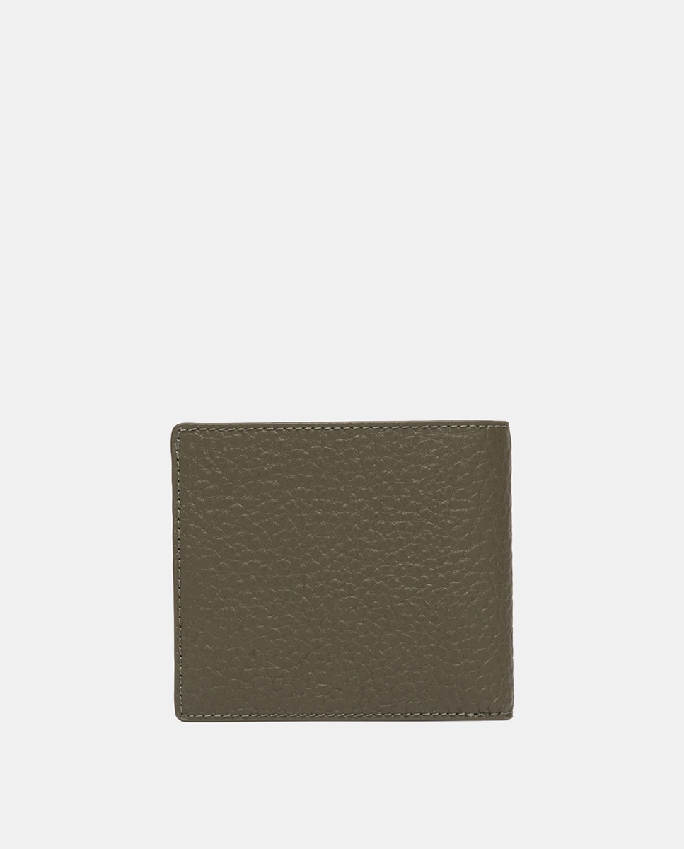 Carteira Prática e Elegante Confecionada em Pele Granulada. Verde-militar-3