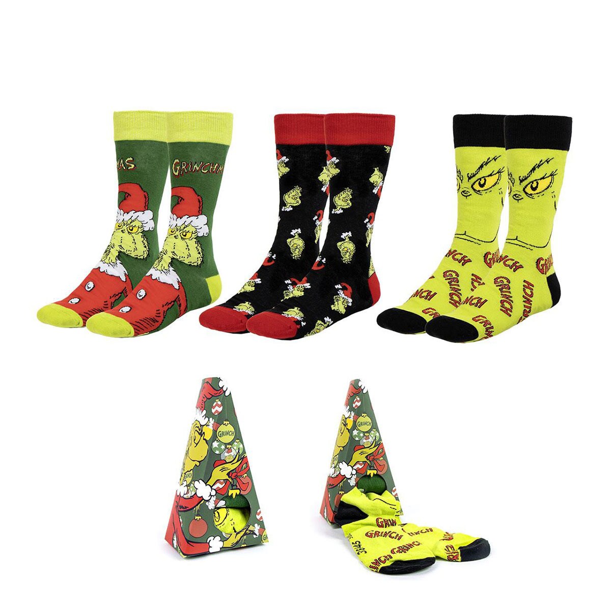 Conjunto de 3 Pares de Meias The Grinch 1