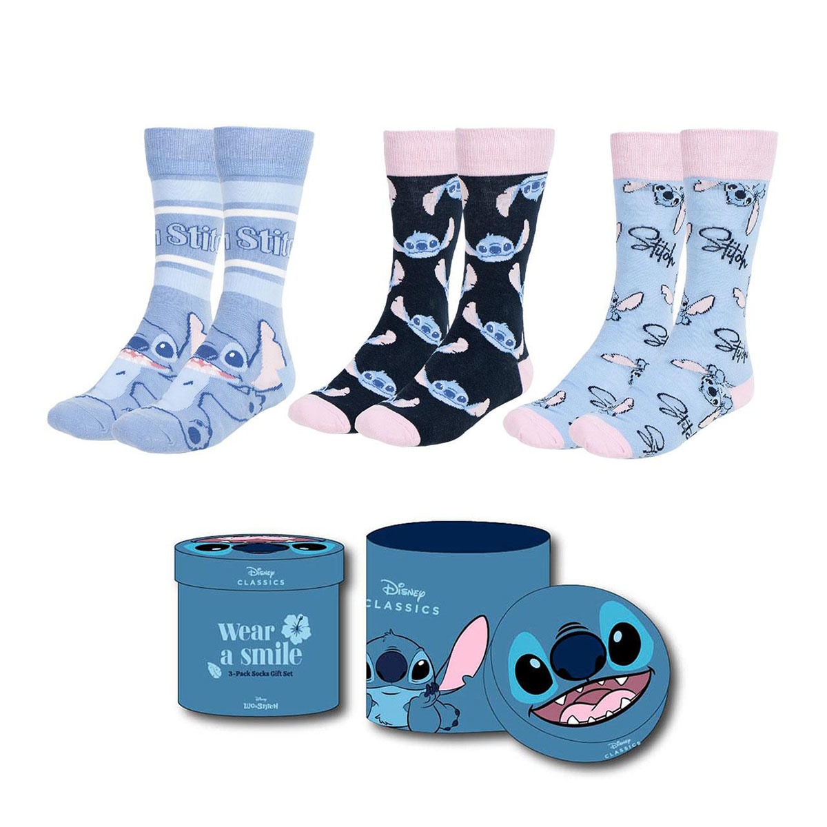Conjunto de 3 Pares de Meias Lilo & Stitch Aop Disney 1